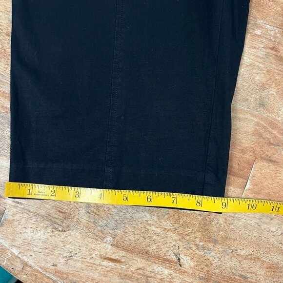 Talbots Petites Cropped Straight Leg High Water Chinos Womens 8 Flat Front Black - Picture 10 of 11